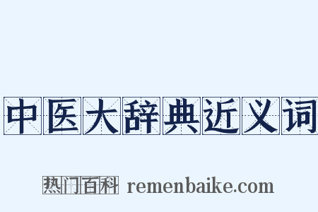 中医大辞典近义词是什么意思的图片